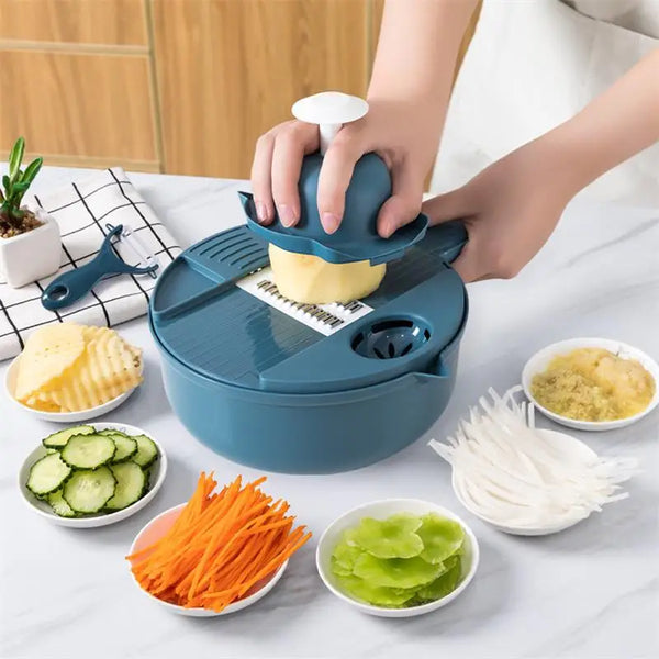 Cortador Multifuncional de Legumes Slicer 12 em 1 - Said Express